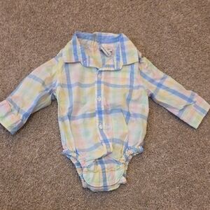 Janie and Jack Multicolor Plaid Button Down Shirt